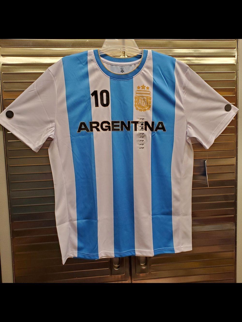 AFA Licensed Argentina Messi #10 Fans Soccer Jersey Size L